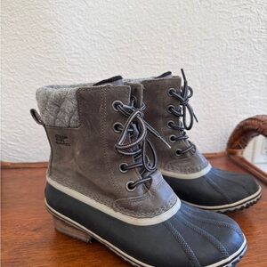 Sorel Women's Slimpack Lace Boot Quarry Black